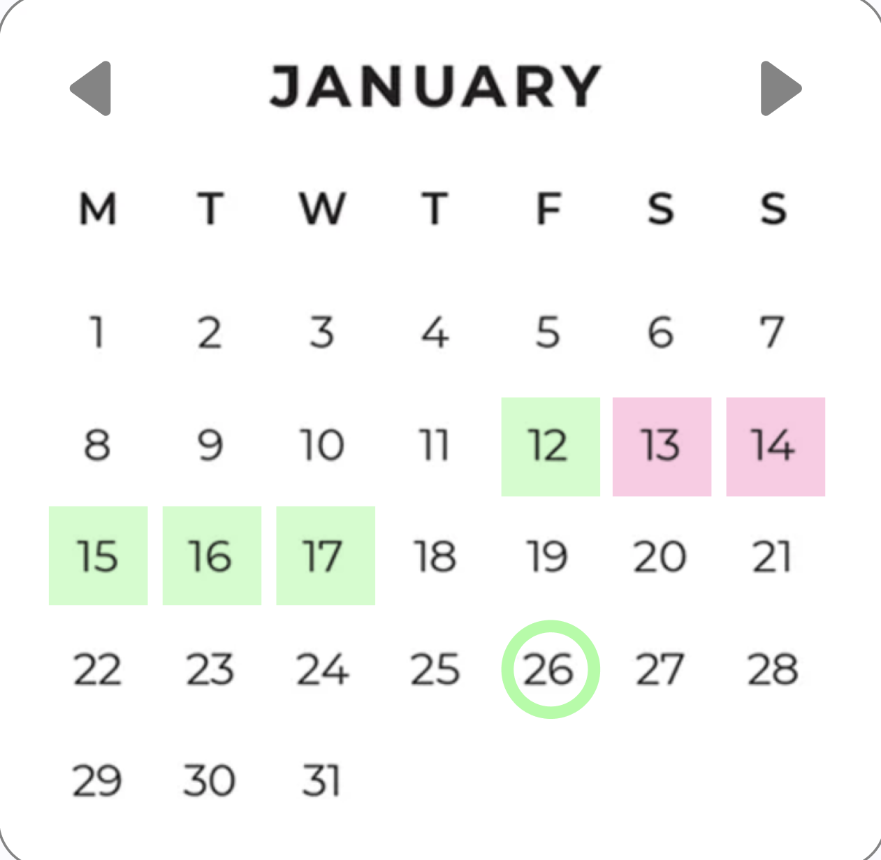 Calendar tracking illustration